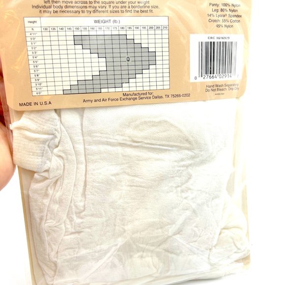 NEW 1990's White Plus Size Tights - Picture 4 of 5